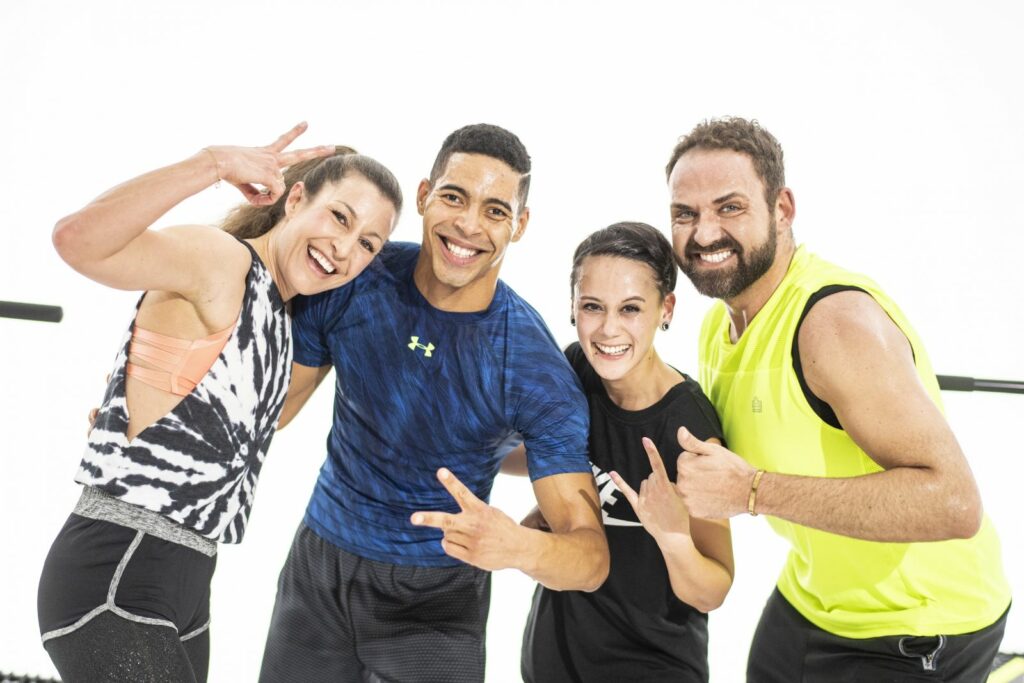 Studio mit bellicon Trampolinen